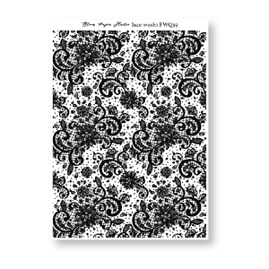 FWQ39 Foiled Lace Washi Paper Stickers