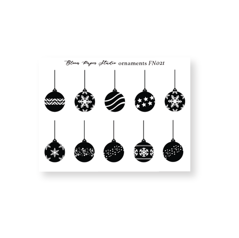 FN021 Foiled Ornaments Planner Stickers