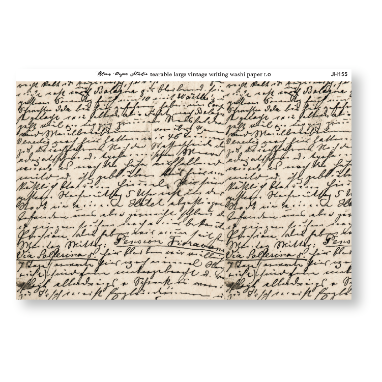 Tearable Large Vintage Writing Washi Paper 1.0
