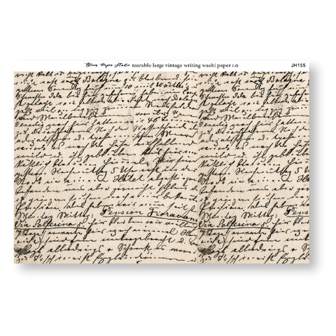 Tearable Large Vintage Writing Washi Paper 1.0