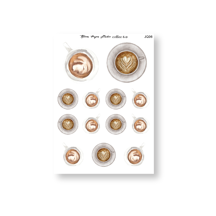 Coffee Journaling Planner Stickers 6.0