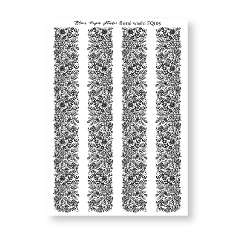FQ103 Floral Washi Foiled Planner Stickers