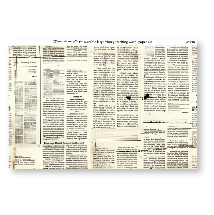 Tearable Large Vintage Writing Washi Paper 2.0