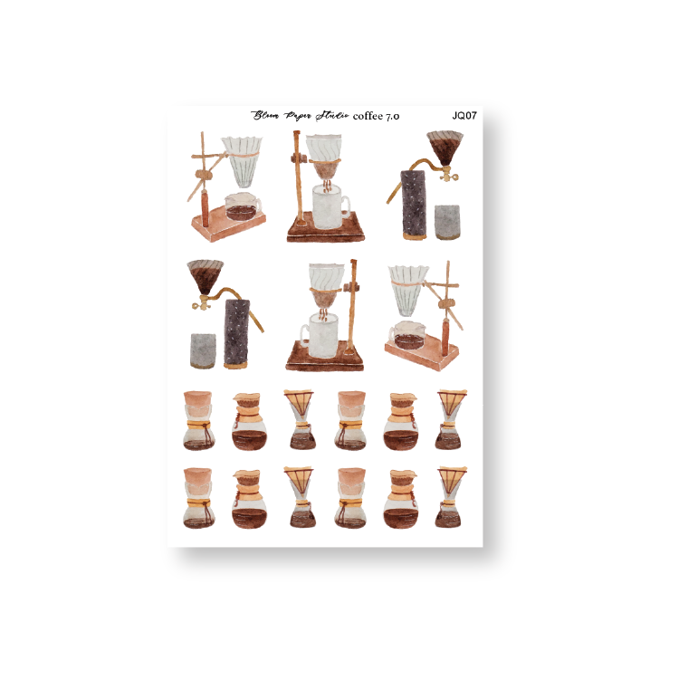 Coffee Journaling Planner Stickers 7.0