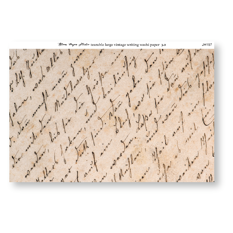 Tearable Large Vintage Writing Washi Paper 3.0