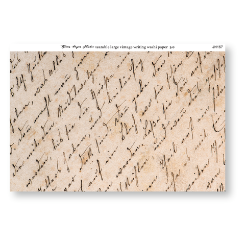 Tearable Large Vintage Writing Washi Paper 3.0
