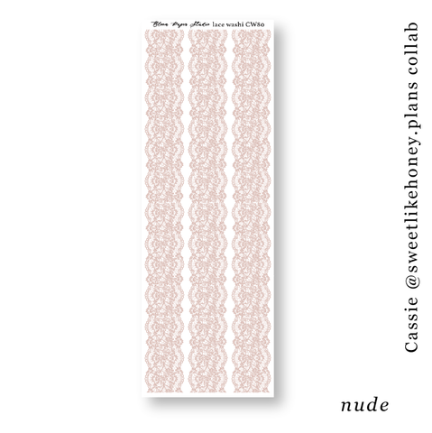 CW80 Lace Journaling Planner Stickers (Nude)