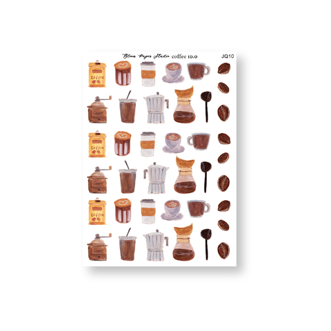 Coffee Journaling Planner Stickers 10.0