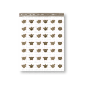 Just Bearly Journaling Doodle Planner Stickers