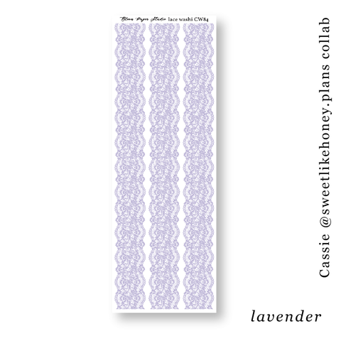 CW84 Lace Journaling Planner Stickers (Lavender)
