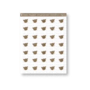 Bear Emotions 1 Doodle Planner Stickers