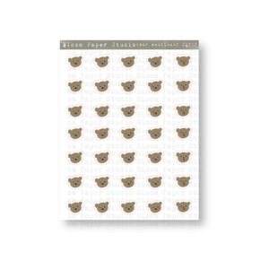 Bear Emotions 2 Doodle Planner Stickers