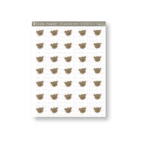 Bear Emotions 2 Doodle Planner Stickers