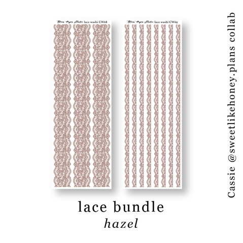 CW68-69 Lace Journaling Planner Stickers (Hazel)