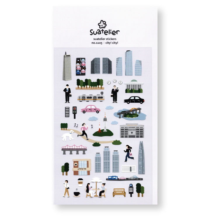 Suatelier Deco Planner Stickers (City! City!)