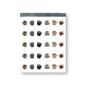 Tea Time Doodle Planner Stickers