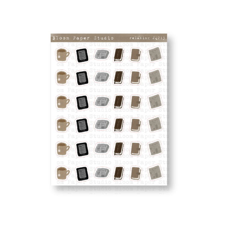 Relaxing Doodle Planner Stickers