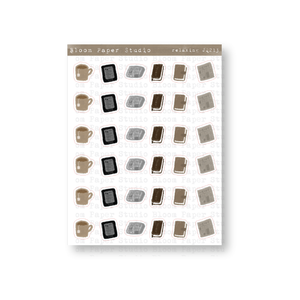Relaxing Doodle Planner Stickers