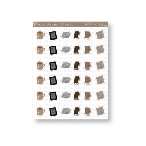 Relaxing Doodle Planner Stickers