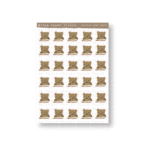 Bookish Bear Doodle Planner Stickers
