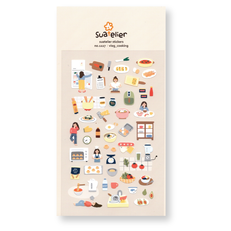 Suatelier Deco Planner Stickers (Vlog Cooking)