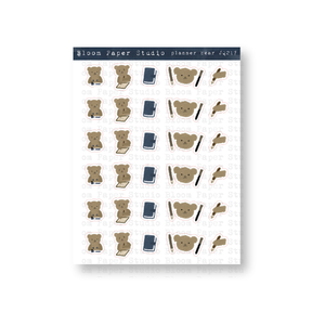Planner Bear Doodle Planner Stickers