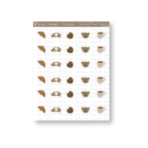 Bakery Bear Doodle Planner Stickers