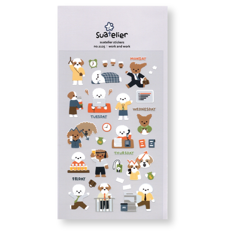 Suatelier Deco Planner Stickers (Work and Work)