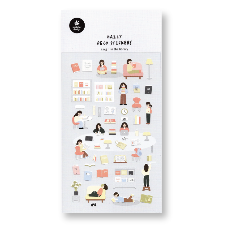 Suatelier Deco Planner Stickers (In the Library)
