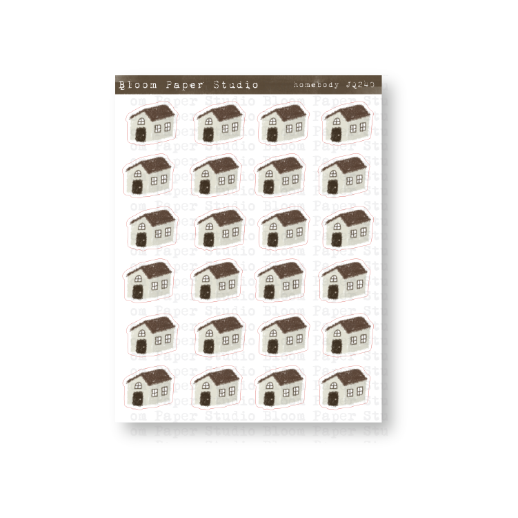 Bear's House Doodle Planner Journal Stickers