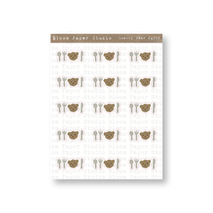 Hungry Bear Doodle Planner Journal Stickers