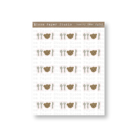 Hungry Bear Doodle Planner Journal Stickers