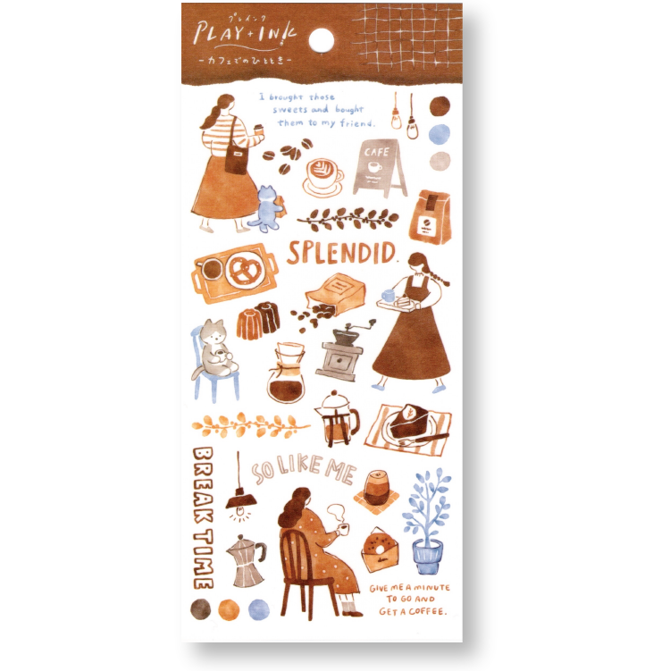 Mind Wave Nice Time at the Cafe Planner Stickers (A Moment at the Cafe)