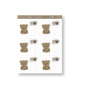 Bear ADIDAS (All Day I Dream about Stationery) Doodle Planner Journal Stickers