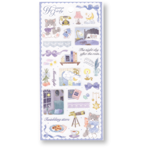 Mind Wave Flower Girly Planner Stickers (Yofukushi)