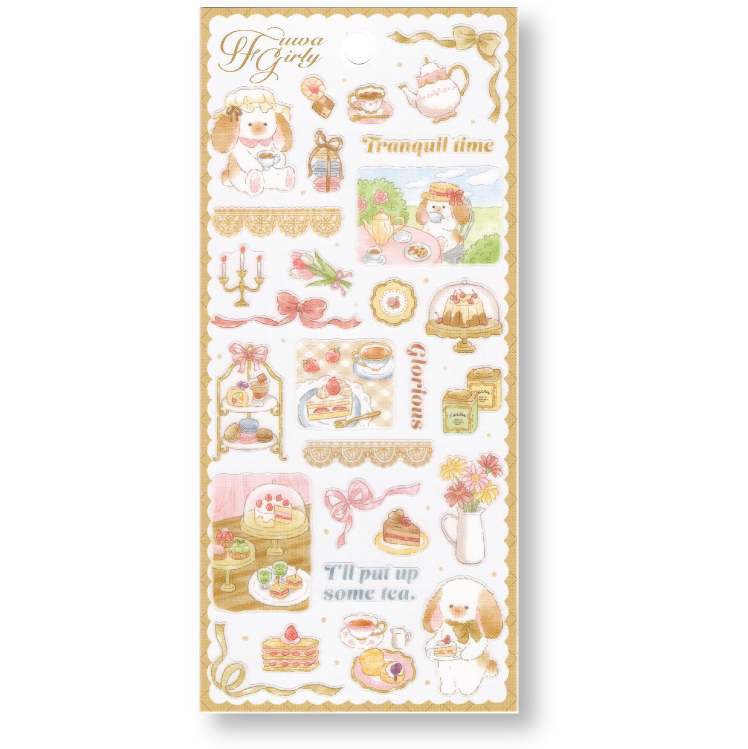 Mind Wave Flower Girly Planner Stickers (Tea Time)