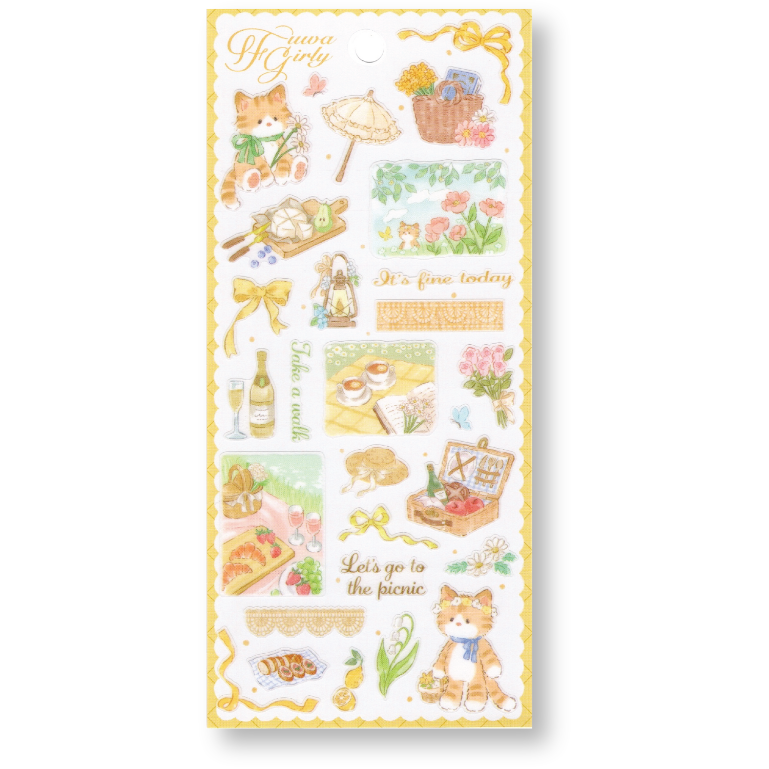 Mind Wave Flower Girly Planner Stickers (Picnic)