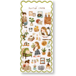 Mind Wave Routine Charm Planner Stickers (Interior)