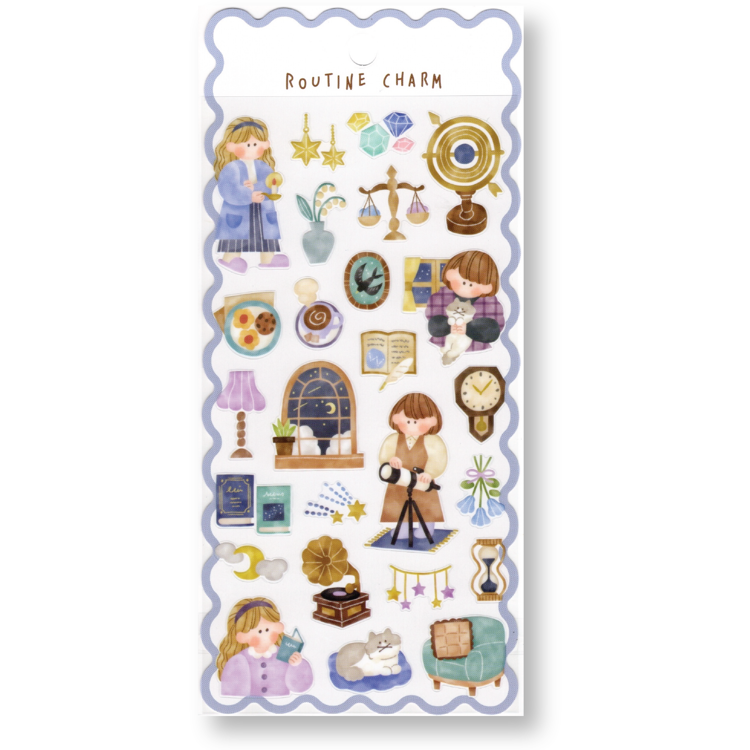 Mind Wave Routine Charm Planner Stickers (Knight)