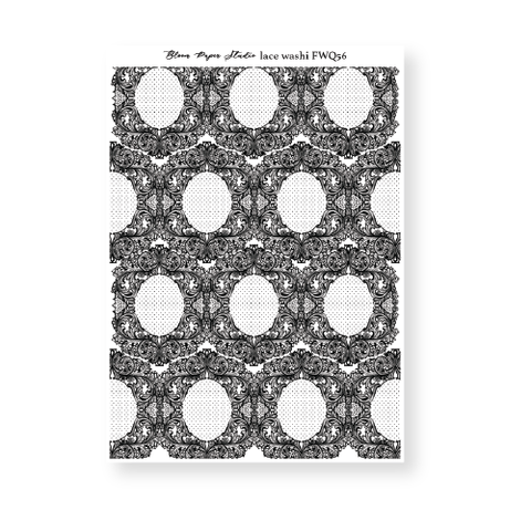 FWQ56 Foiled Lace Washi Paper Stickers