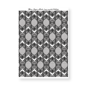 FWQ57 Foiled Lace Washi Paper Stickers