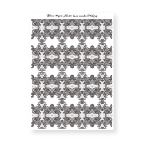 FWQ59 Foiled Lace Washi Paper Stickers