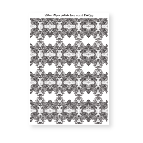 FWQ59 Foiled Lace Washi Paper Stickers
