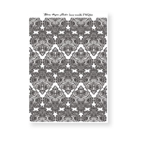 FWQ60 Foiled Lace Washi Paper Stickers