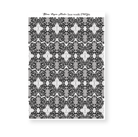 FWQ61 Foiled Lace Washi Paper Stickers