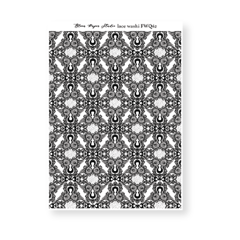 FWQ62 Foiled Lace Washi Paper Stickers