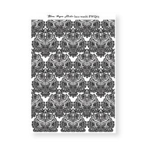 FWQ63 Foiled Lace Washi Paper Stickers