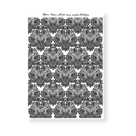 FWQ63 Foiled Lace Washi Paper Stickers