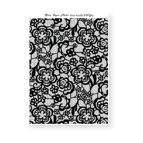 FWQ67 Foiled Lace Washi Paper Stickers