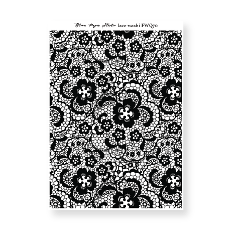 FWQ70 Foiled Lace Washi Paper Stickers